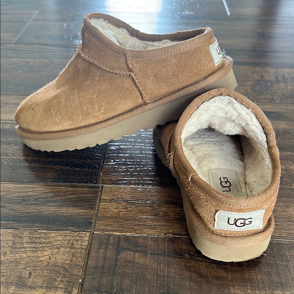 UGG Brown Suede Slippers